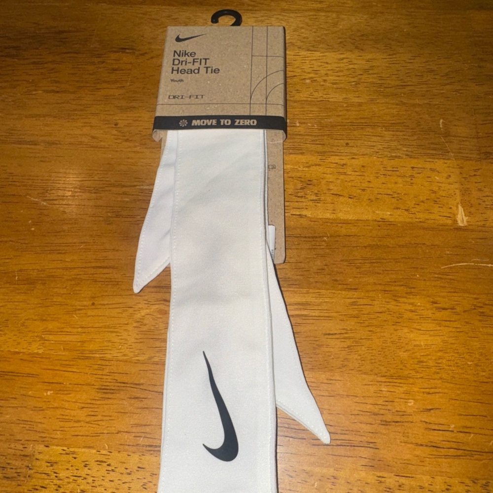Nike Dry Head Tie Adult Dri-Fit White 87262 Adjustable New With Tags